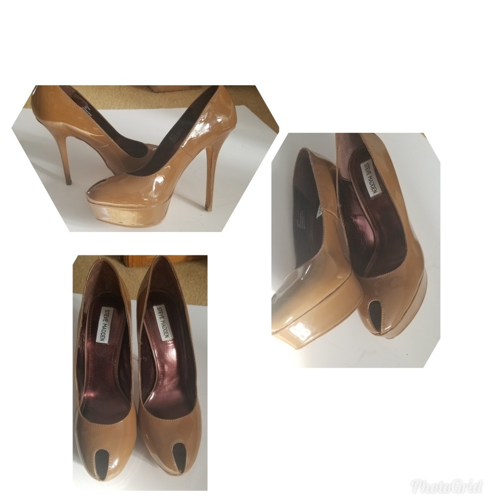 Steve Madden platform patent heel